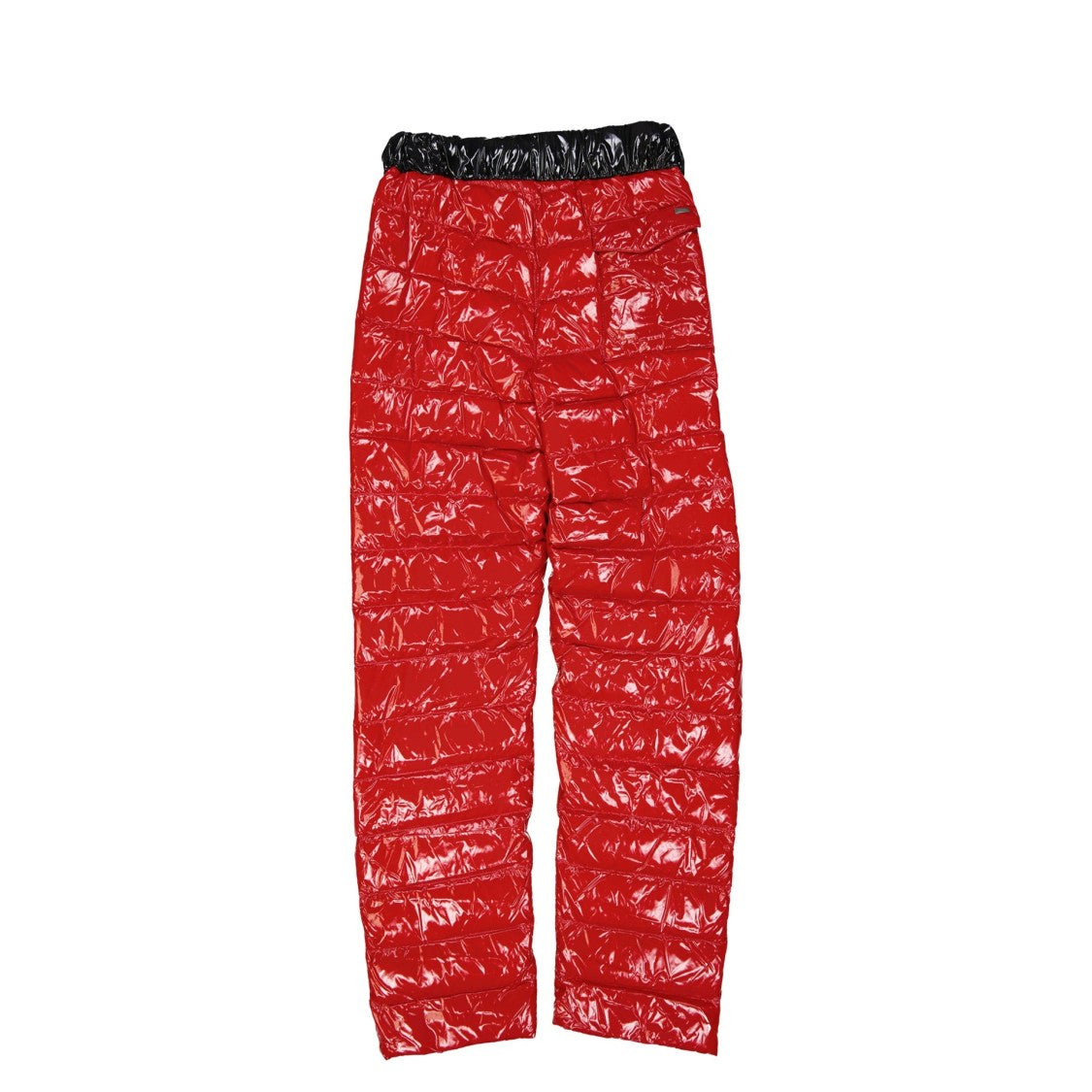 Herno Quilted Red Padded Pants With Glossy Finish
