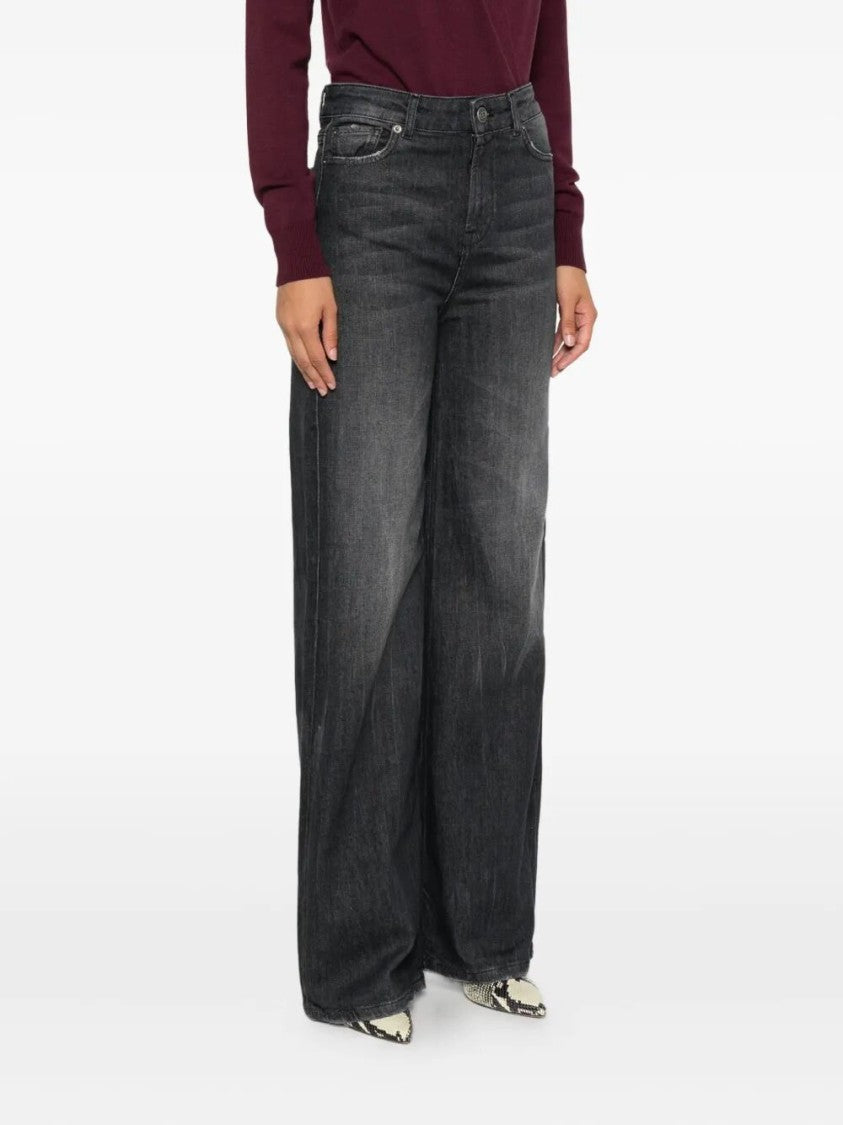 Twin-Set Wide-Leg Jeans With High Waist