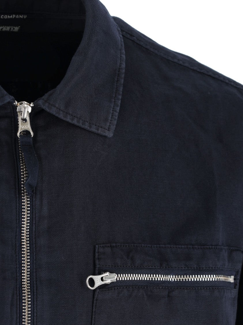 C.P. Company Blue Twill Classic Collar Lens Jacket
