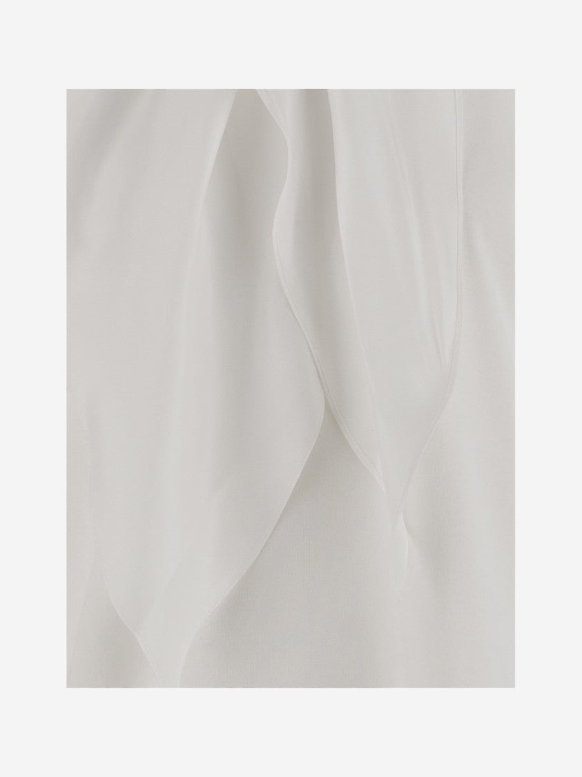 Carven Cotton Top With Bow