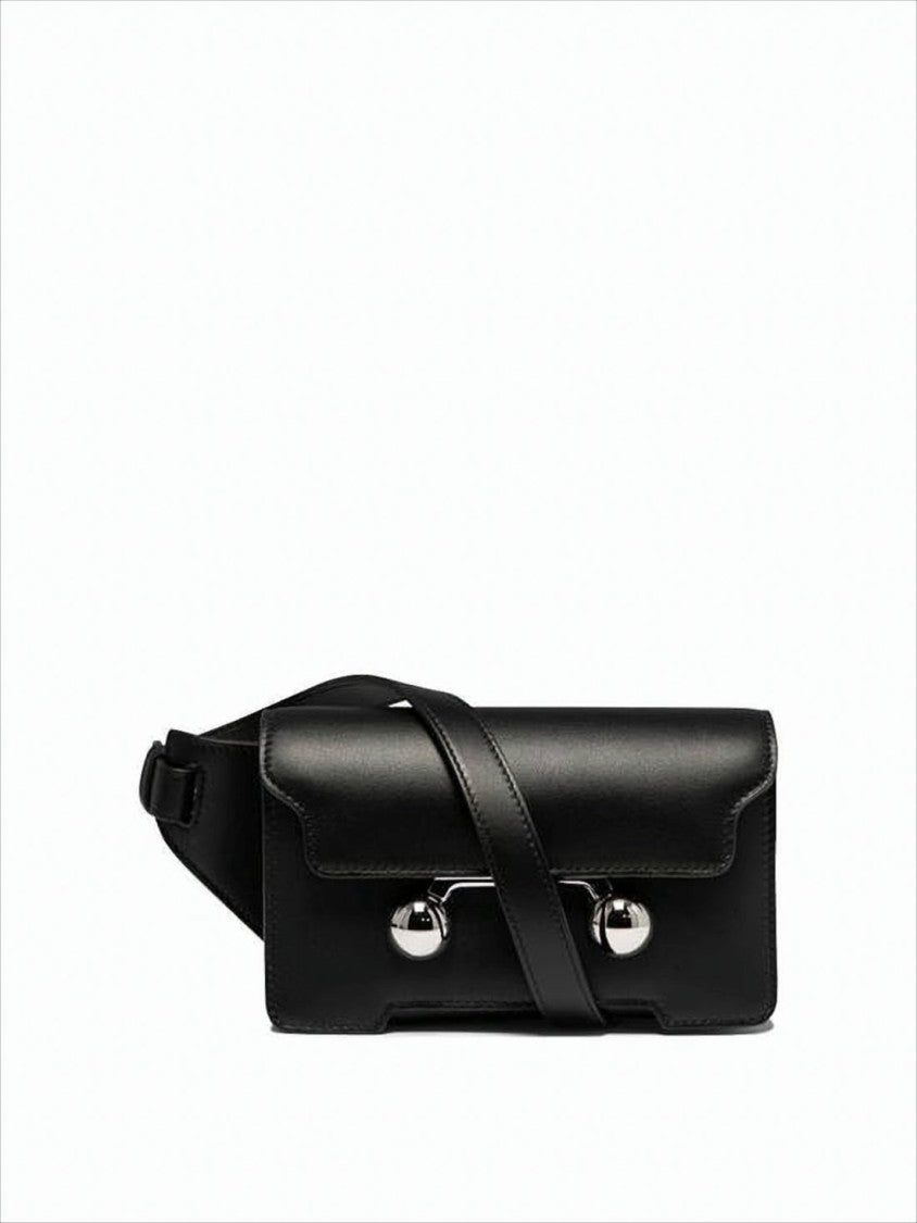 Marni Rectangular Crossbody Bag In Smooth Calf Leather