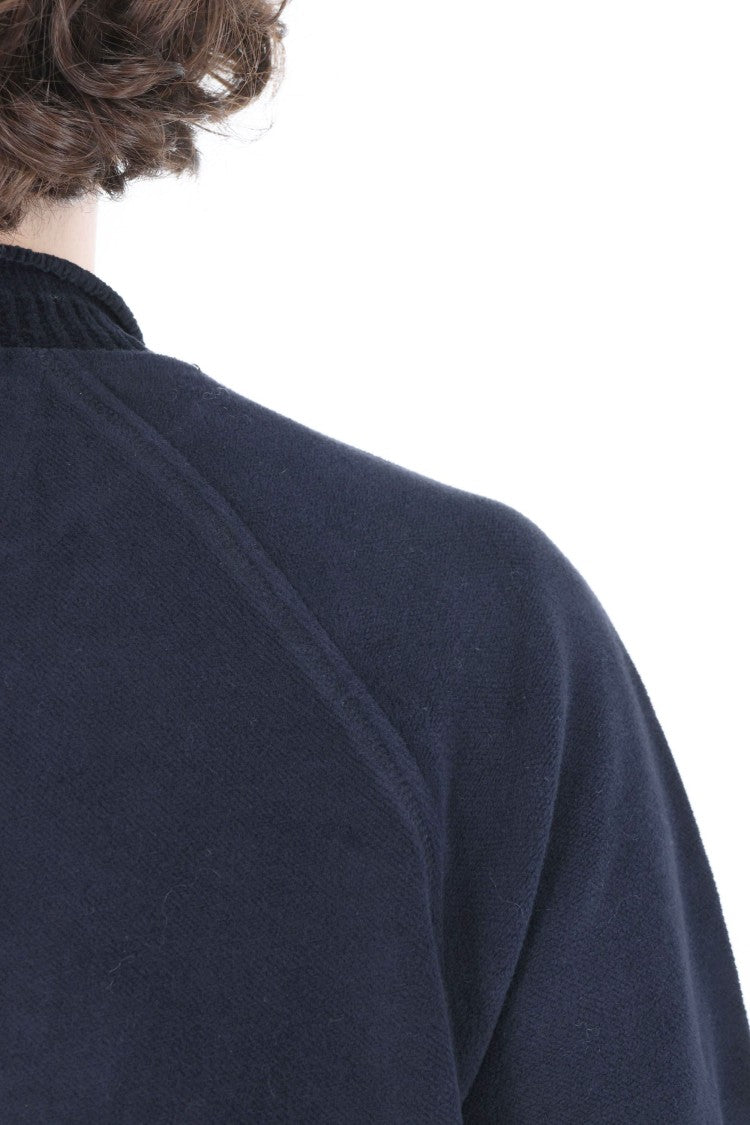 C.P. Company Brushed Cotton Sweatshirt With Ribbed Roll Neck