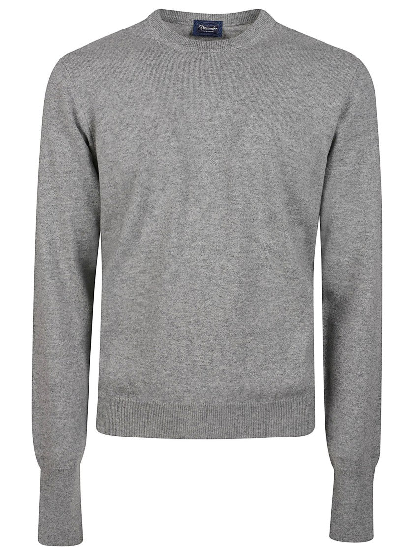 Drumohr Round Neck Ribbed Soft Cashmere Sweater