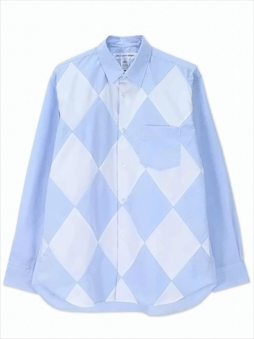 Comme Des Garçons Long Sleeve Checkered Shirt With Classic Button-Down Design
