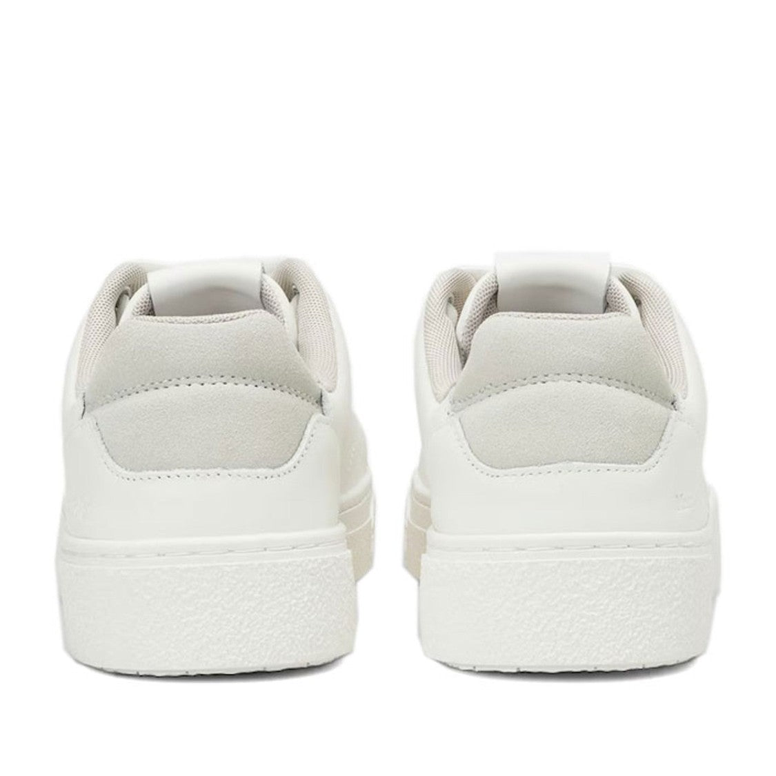 Marc O'polo White Jarvis Minimalist Suede-Accent Leather Sneakers