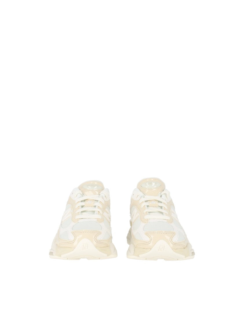 New Balance Off-White/Tan Synthetic Patent Mesh Sneakers