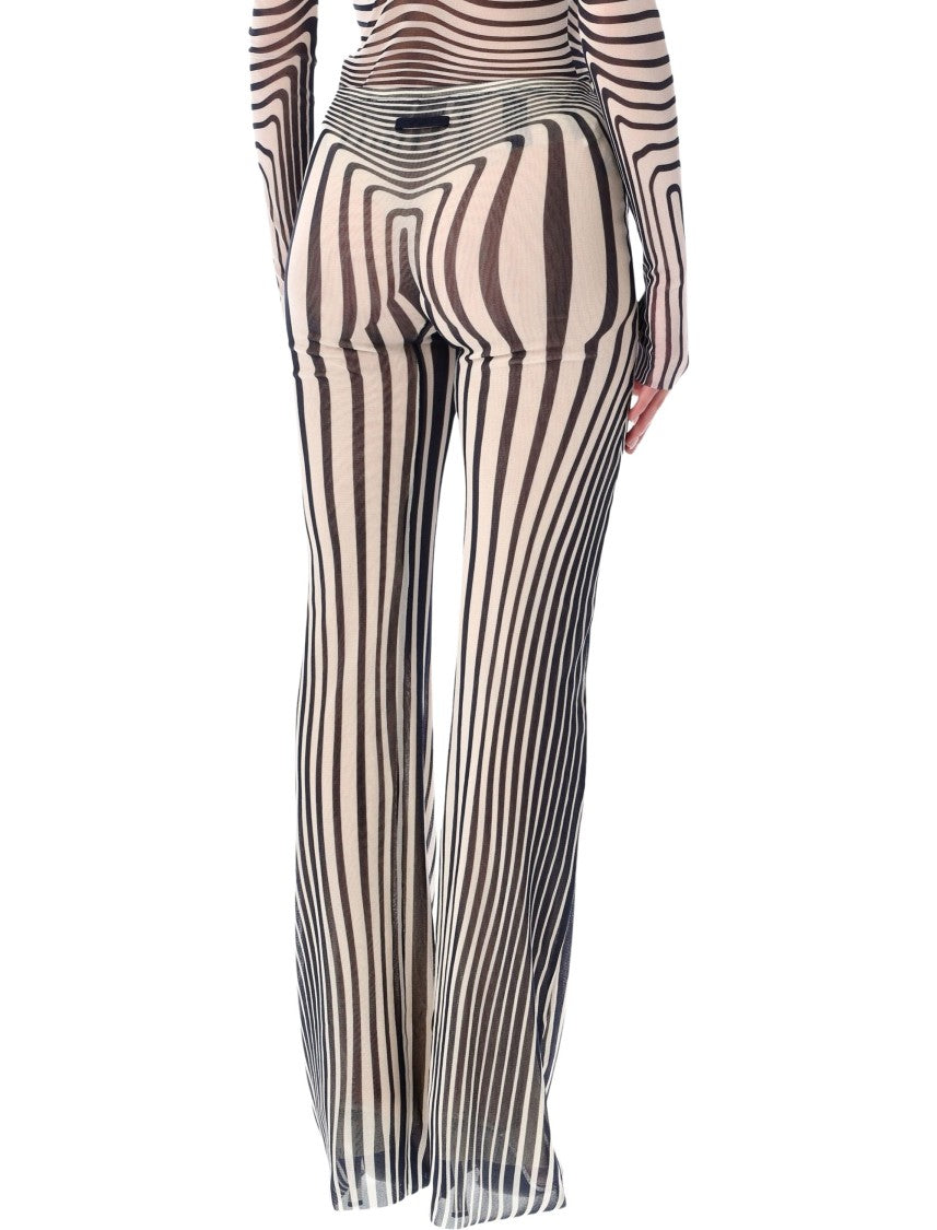 Jean Paul Gaultier Body Morphing Striped Tulle Pants