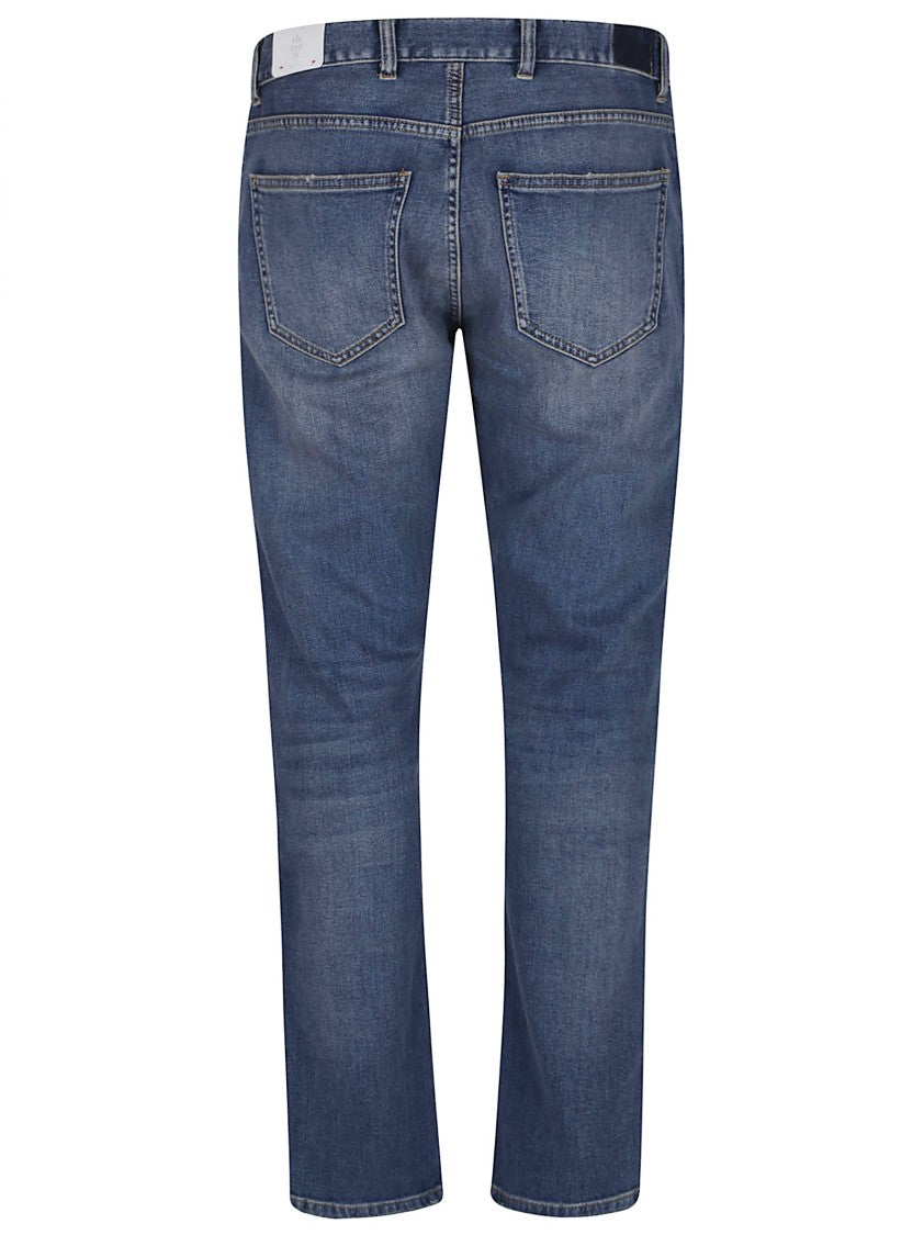 Eleventy Tailored Light Blue Denim Jeans With Classic Five-Pocket Design