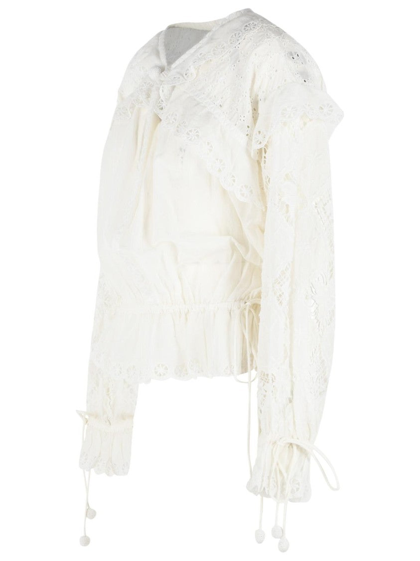 Isabel Marant 'Nowana' White Cotton Blouse