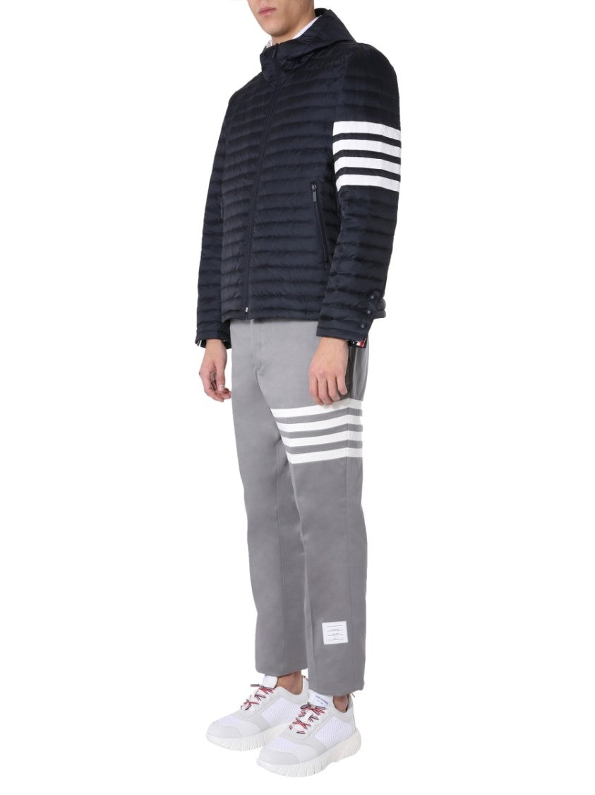 Thom Browne Quilted Black Puffer Jacket With Hood