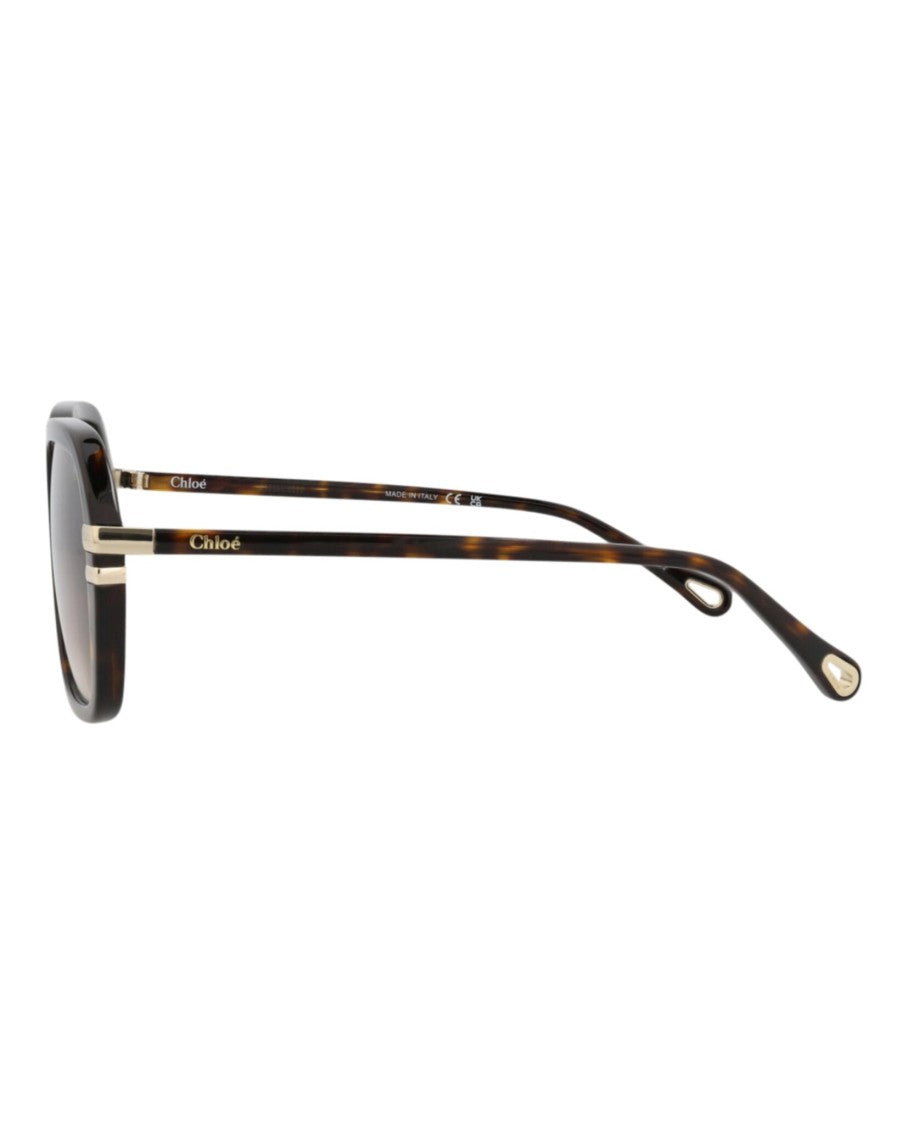 Chloé Round-Frame Recycled Acetate Sunglasses