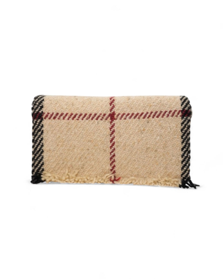 Burberry Small Check Tweed Clutch Bag