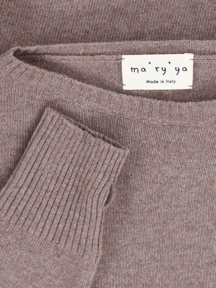 Ma'ry'ya Relaxed-Fit Cashmere And Virgin Wool Sweater With Ribbed Finishes