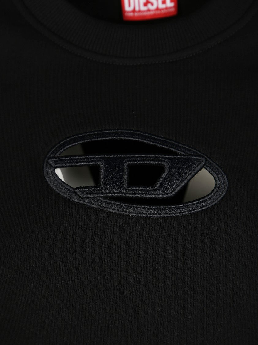 Diesel Cropped Sweatshirt With Distinctive Logo Detail