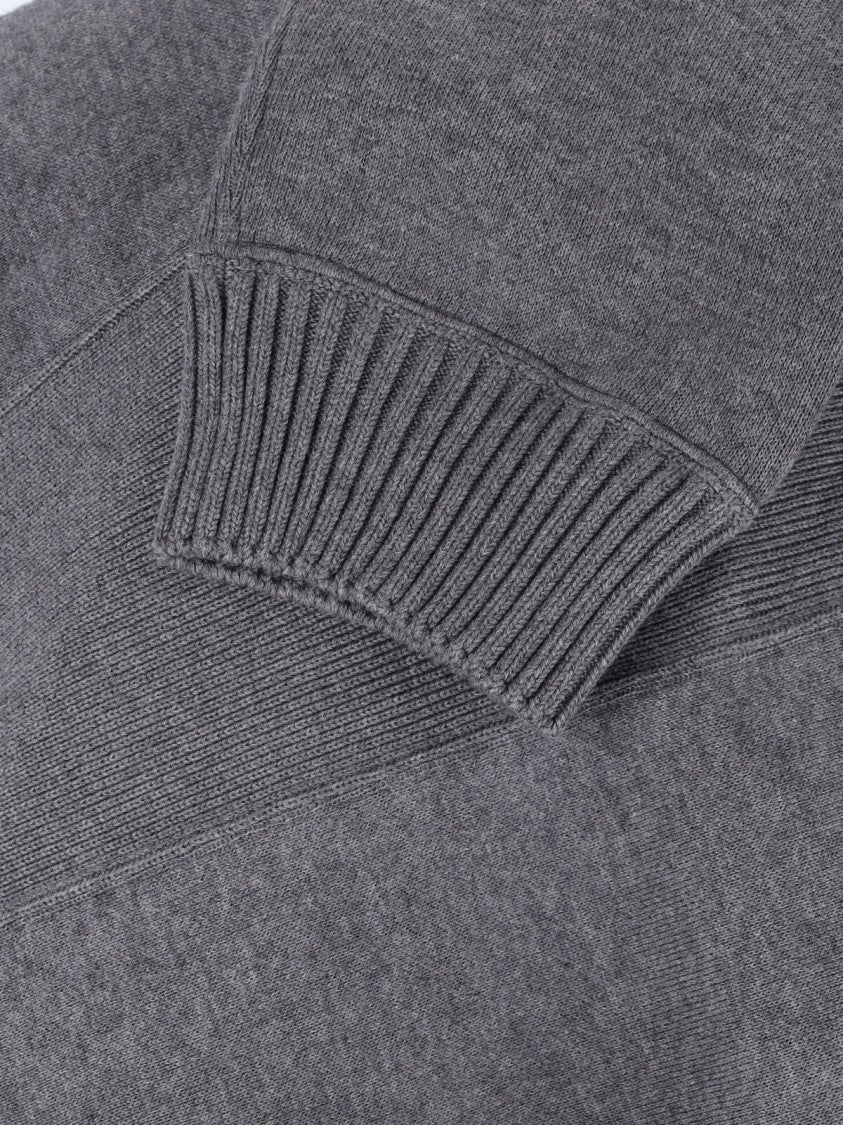 Sacai Grey Zip-Up Cotton-Blend Hoodie