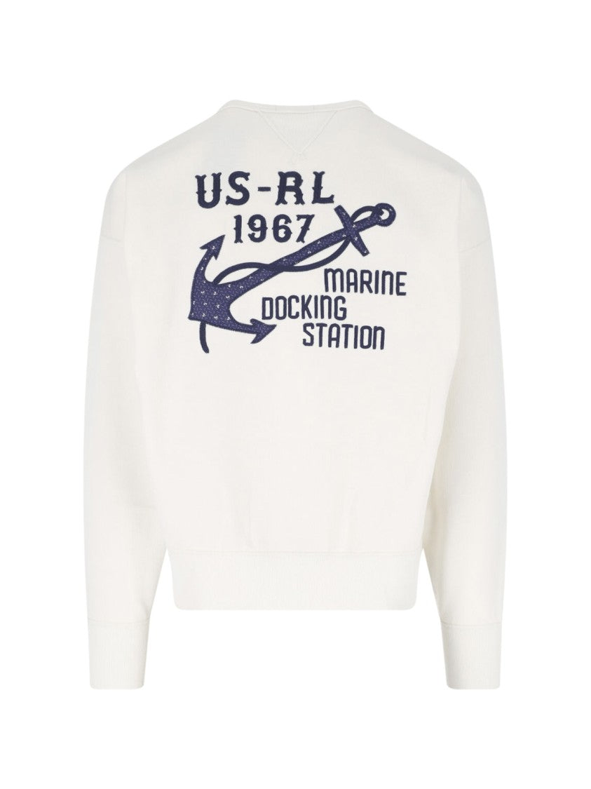 Polo Ralph Lauren Logo Crewneck Sweatshirt – White