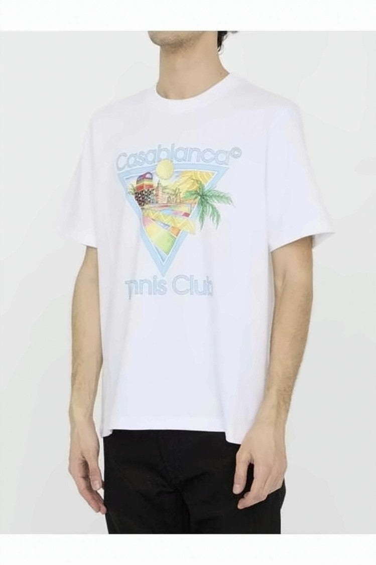 Casablanca Relaxed Fit Graphic Print T-Shirt With Triangular Design