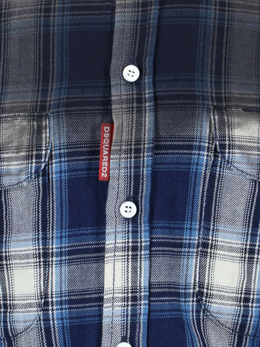 Dsquared2 Blue Checked Shirt