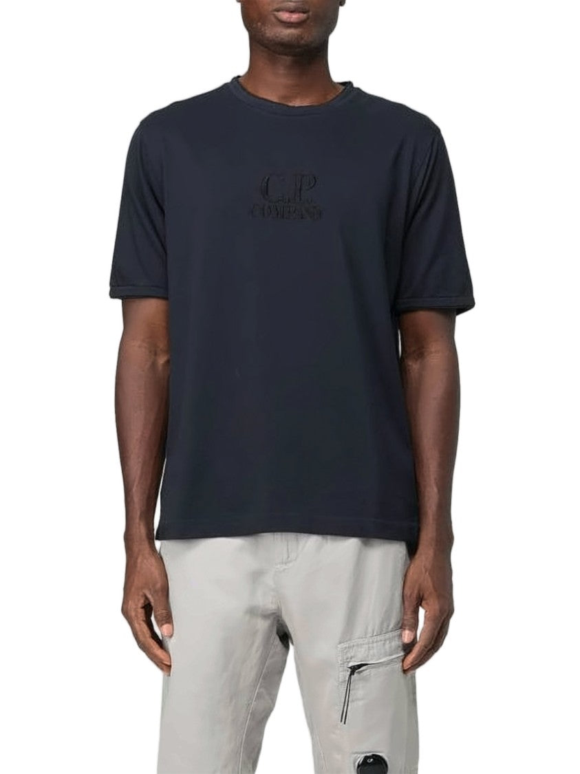 C.P. Company Relaxed-Fit Black T-Shirt With Subtle Embossed Logo