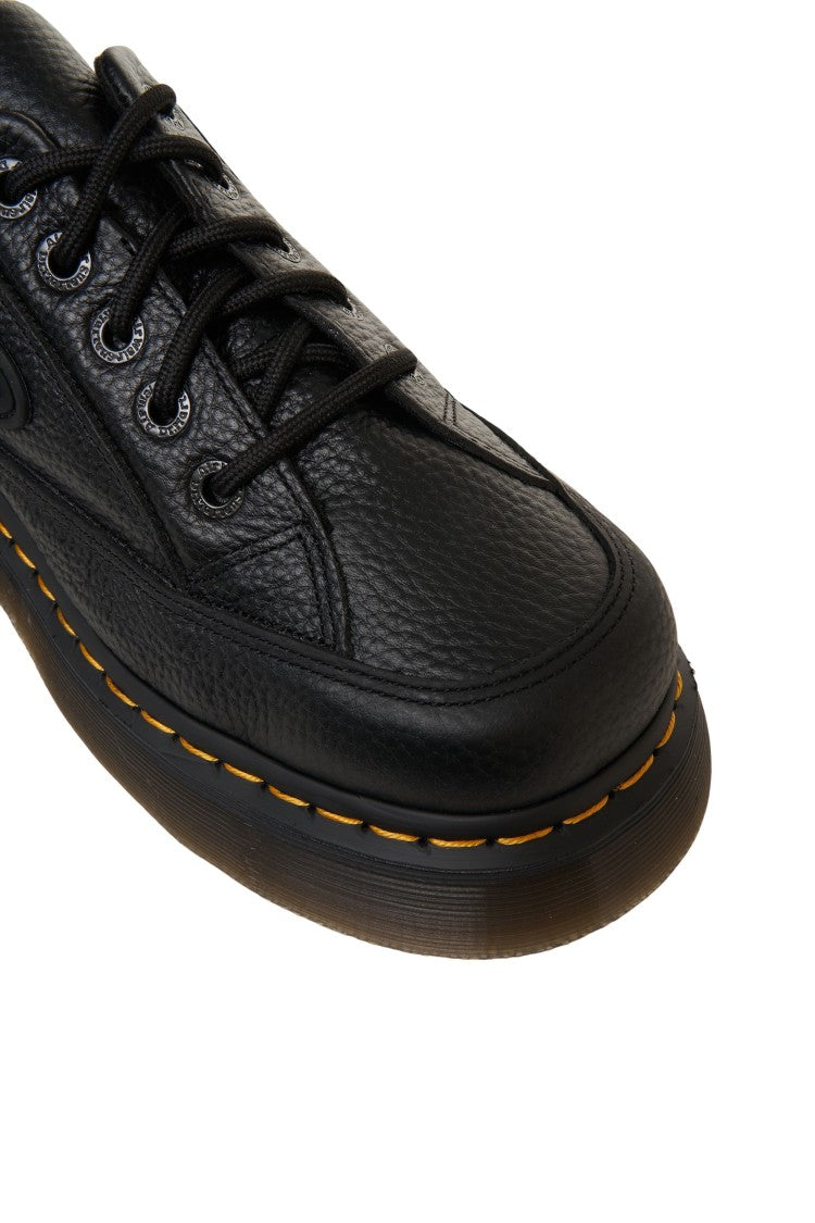 Dr. Martens Pebbled Leather Black Platform Lace-Up Shoes
