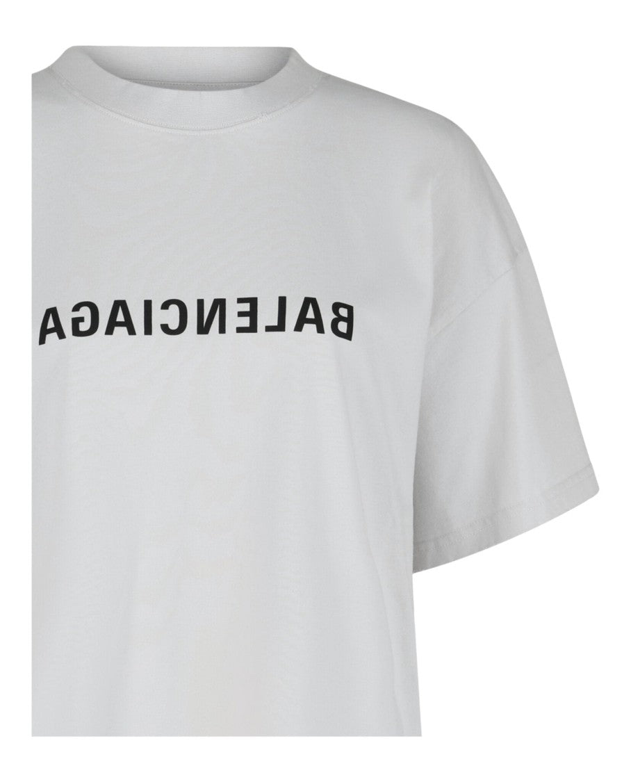 Balenciaga Mirrored Logo Medium-Fit T-Shirt