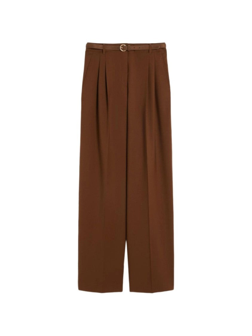 Max Mara Wide-Leg Brown Trousers