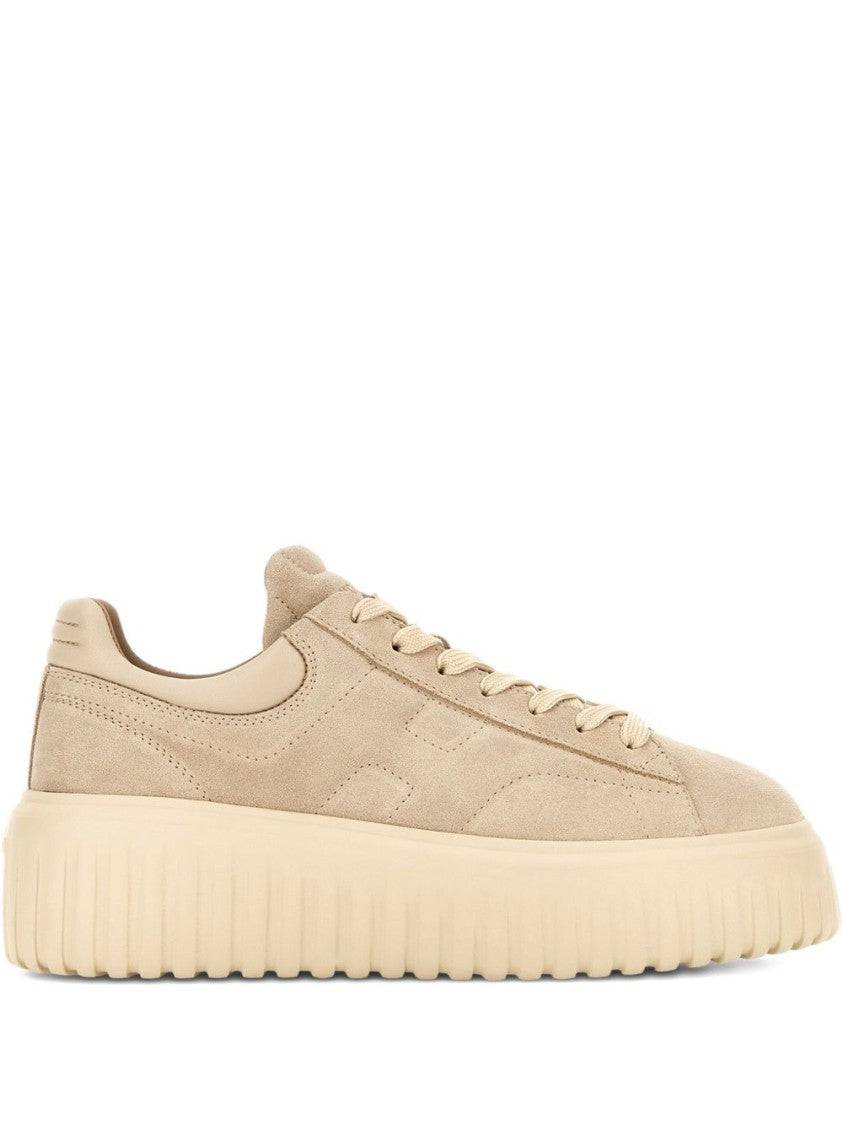 Hogan Beige Sneakers With Sole