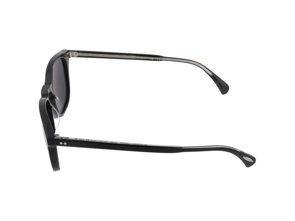 Oliver Peoples Classic Metallic Accent Rounded Square Frame Sunglasses