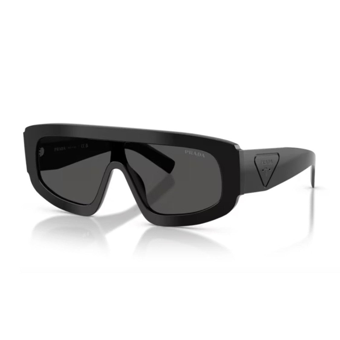 Prada Black Pr D10s Oversized Mask Acetate Sunglasses