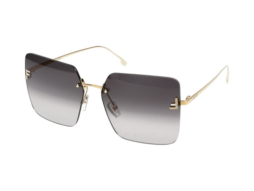 Maison Fendi Gold Gradient Oversized Square Sunglasses