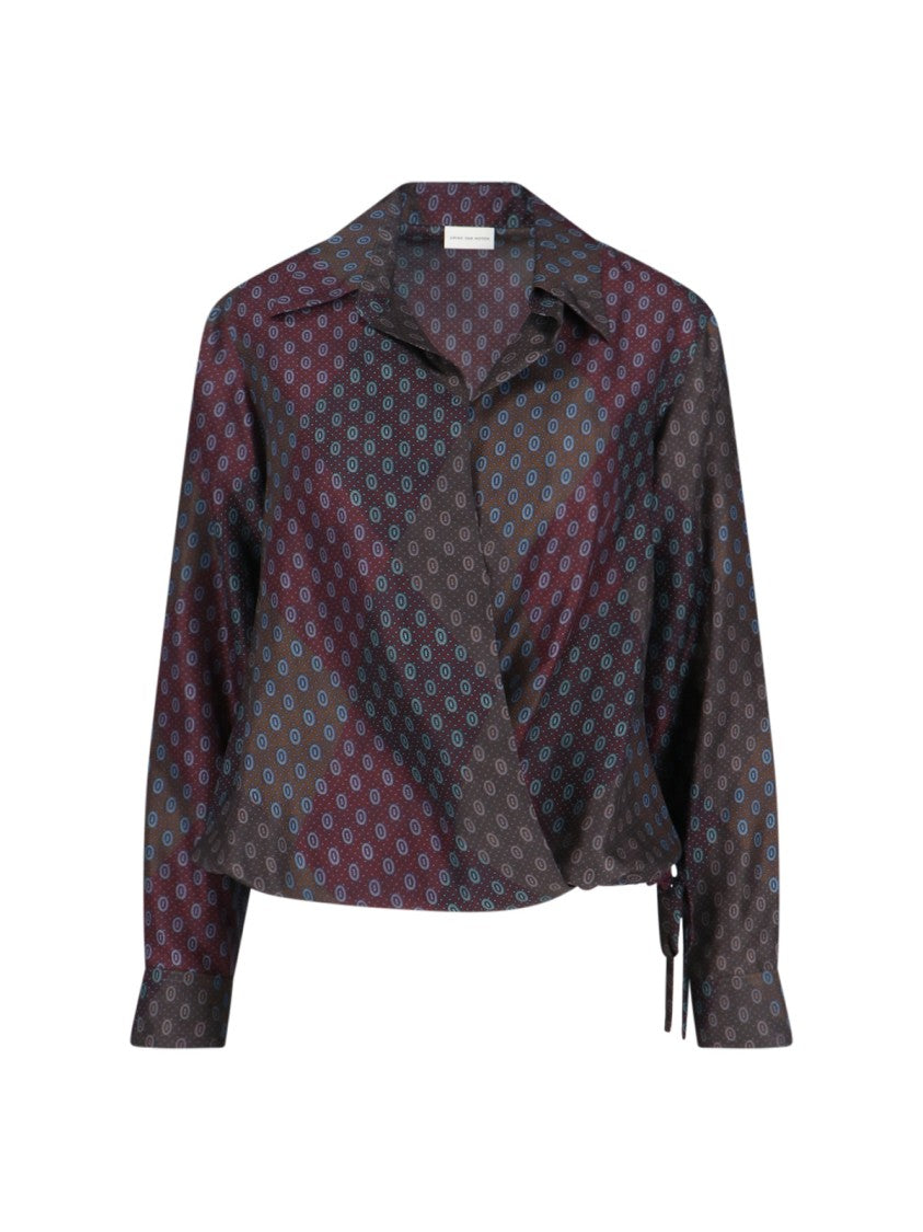 Dries Van Noten Habotai Silk Blouse – Multicolor