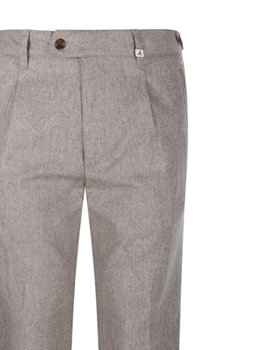 Myths Tailored Long Pants With Subtle Texture And Pleated Front