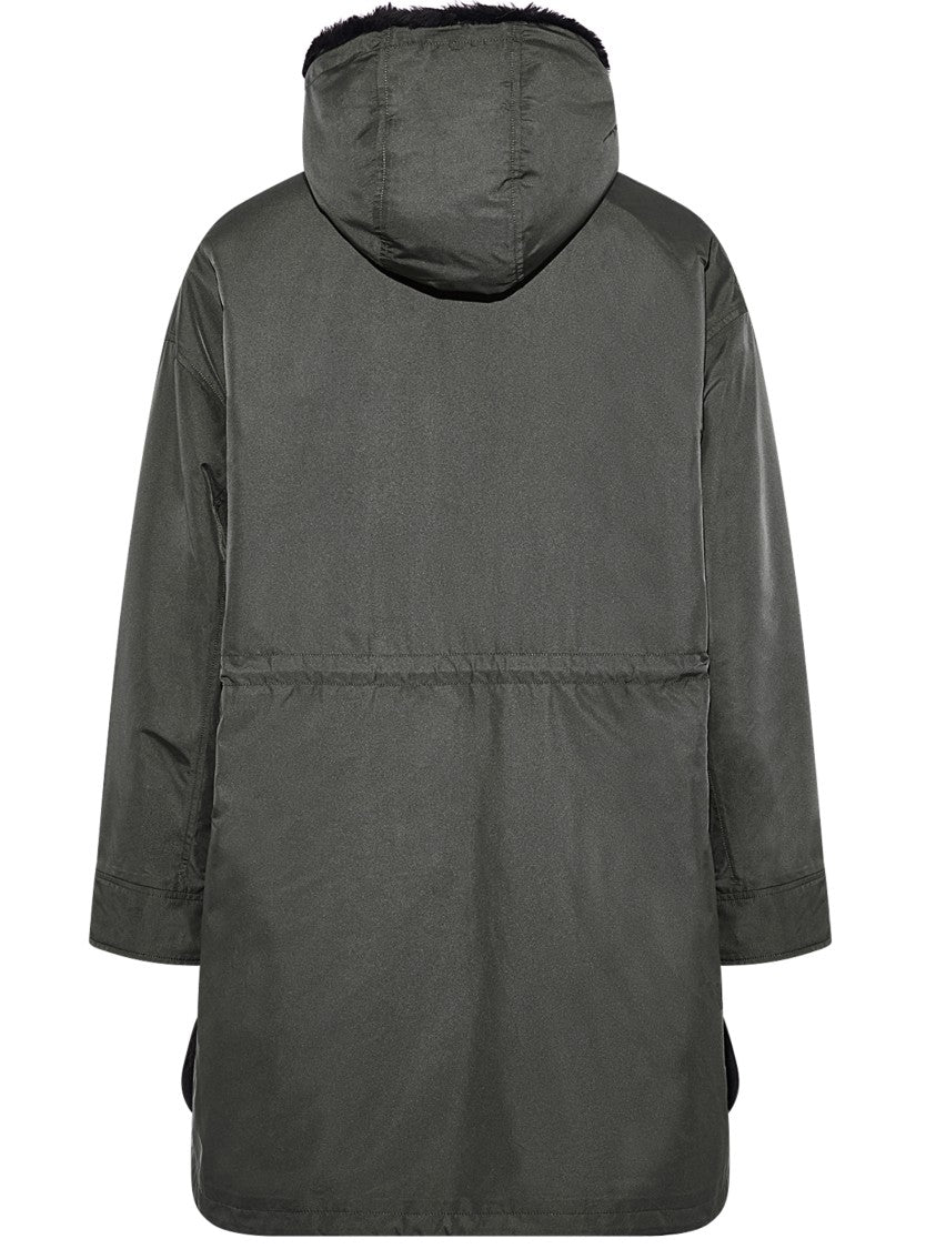 Yves Salomon Reversible Parka With Plush Faux Fur Lining