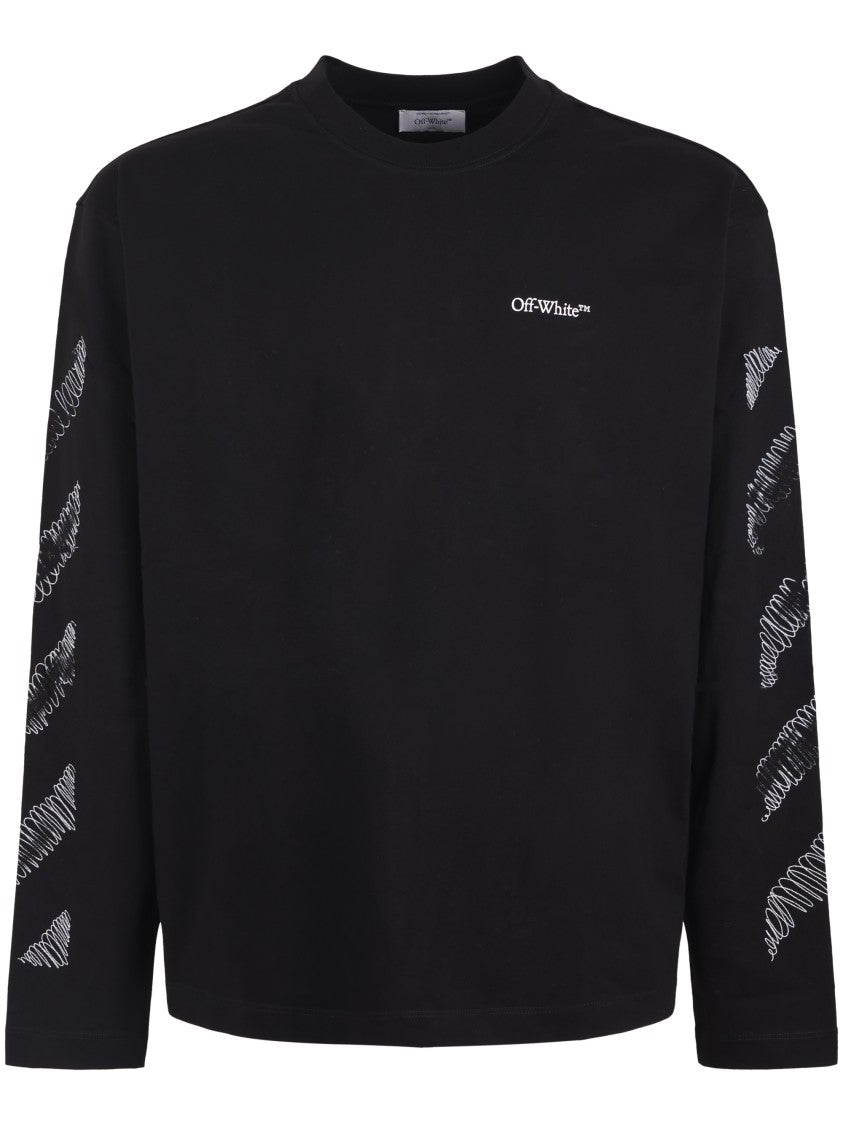Off-White Men's Long-Sleeve Black Shirt