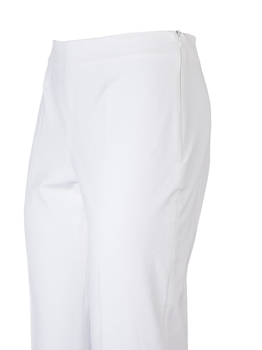 Berwich Tailored White Pants With Mid-Rise Waist