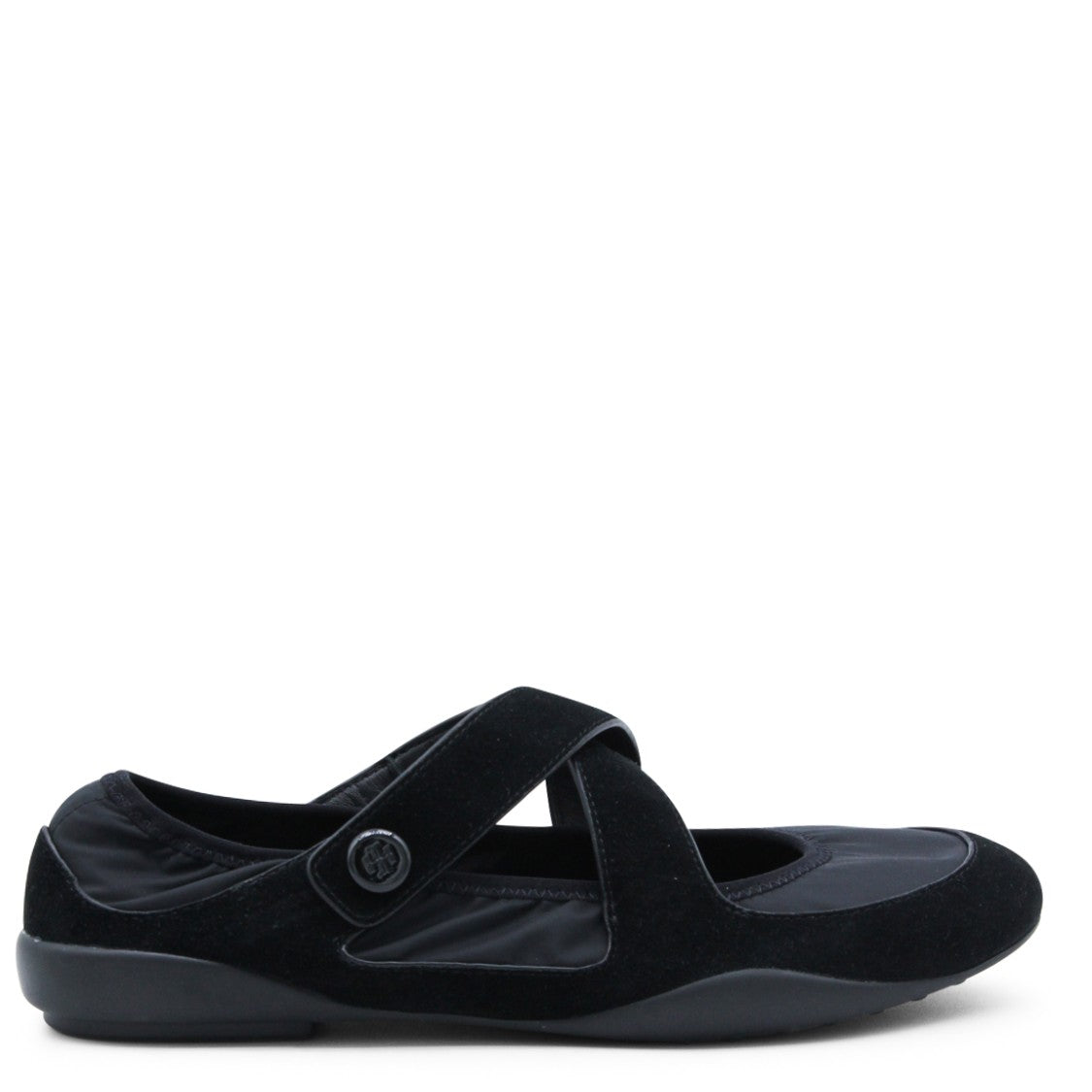 Tory Burch Matte Black Rounded Toe Flats
