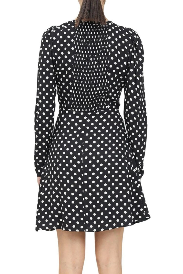 Mar De Margaritas Flared Dress Viscose - Black/White