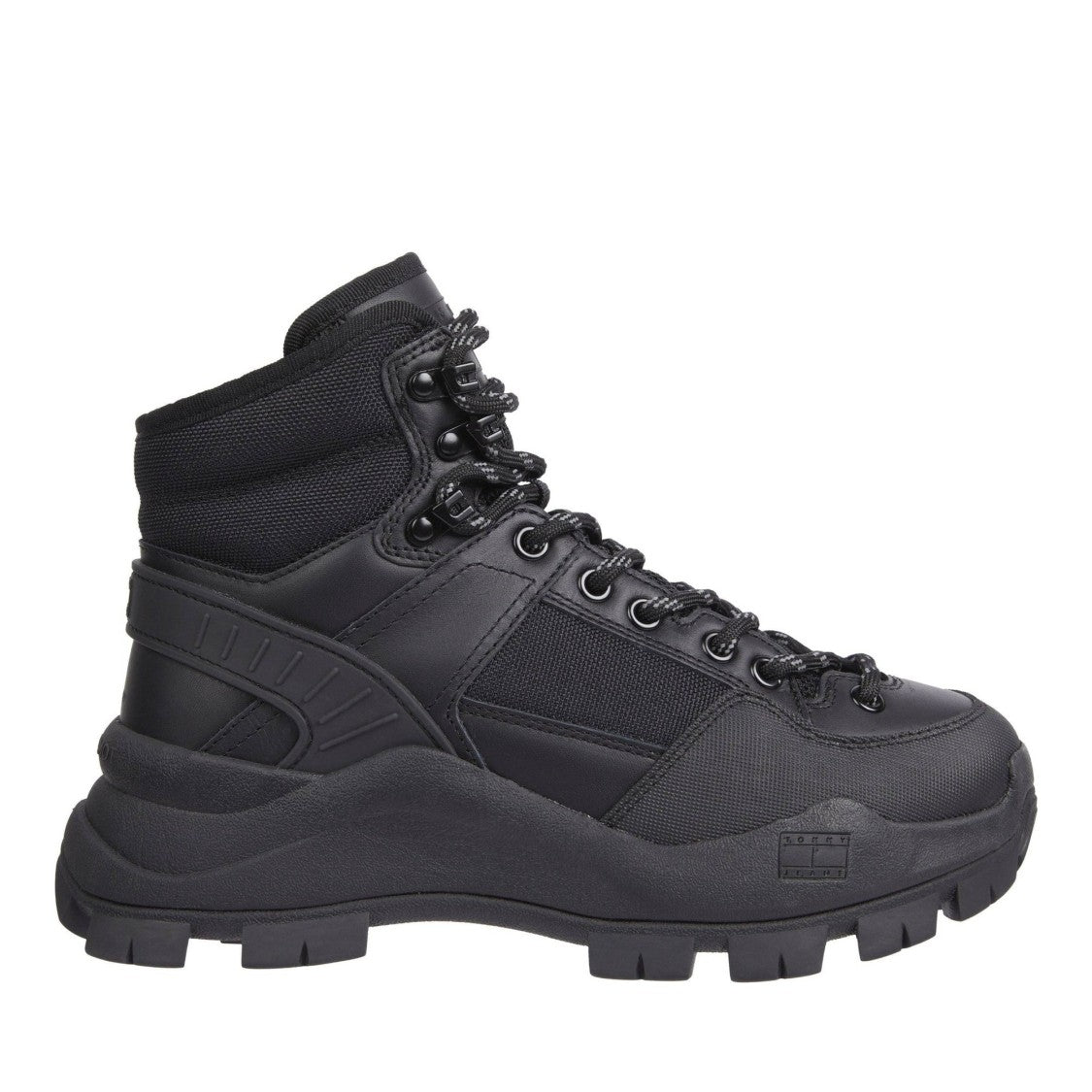 Tommy Jeans Black Chunky Rubber Sole Hybrid Boots