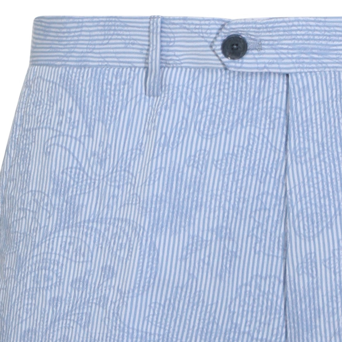 Etro Tailored Blue Shorts With Stripe Pattern