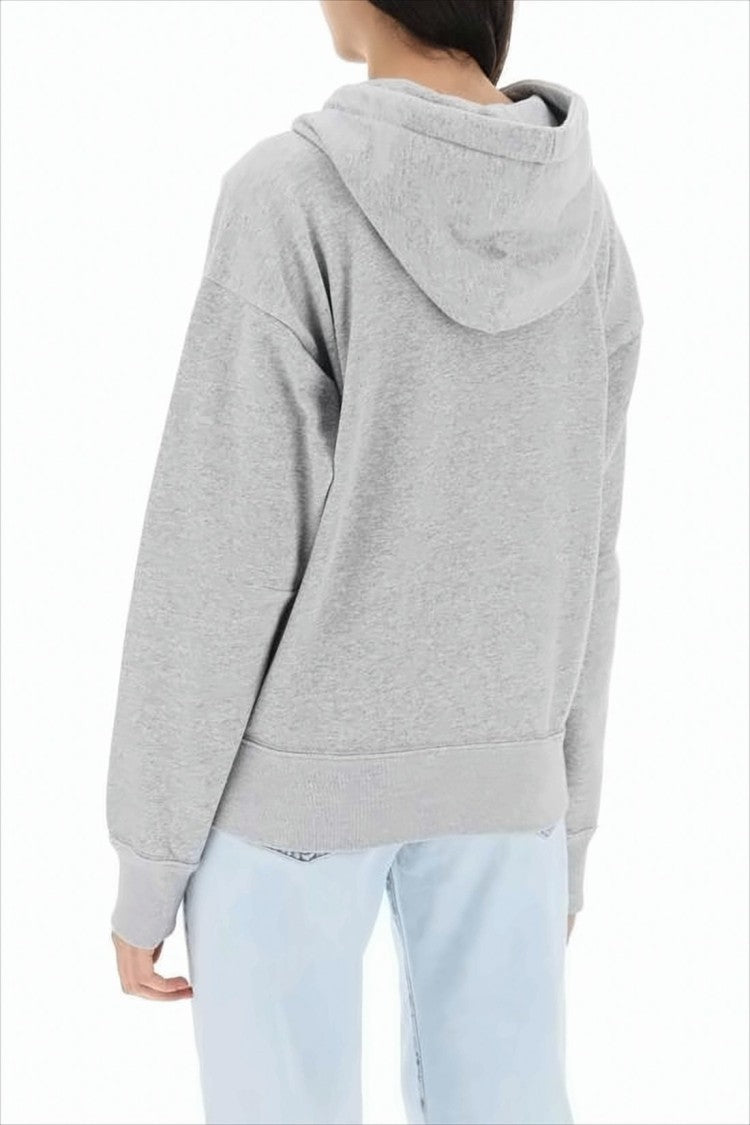 Isabel Marant Relaxed Fit Cropped Hoodie With Drawstring