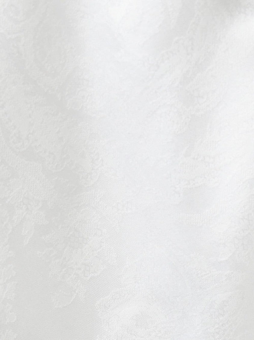 Etro Long Sleeve White Shirt With Textured Pattern