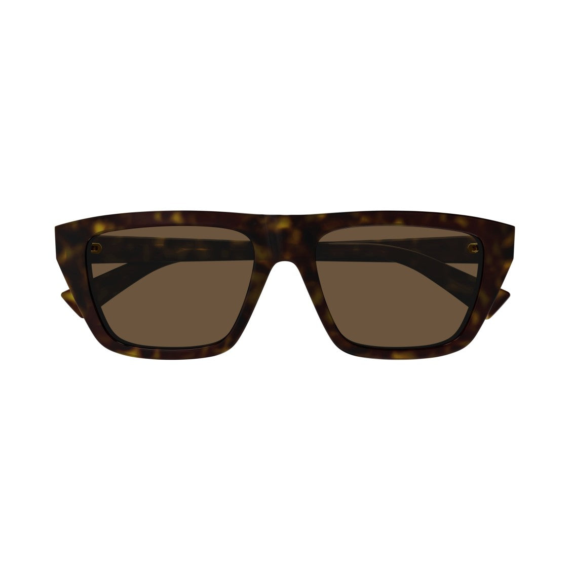 Bottega Veneta Bv1291s Bold Angular Tortoiseshell Sunglasses