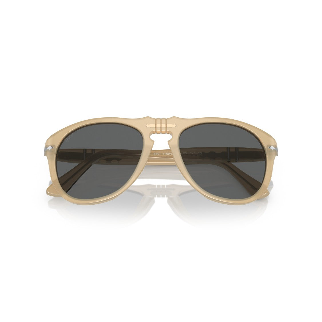 Persol 0Po0649 Translucent Beige Aviator Sunglasses With Double Bridge