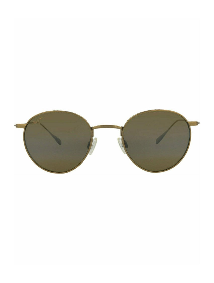 Maui Jim Round-Frame Titanium Sunglasses