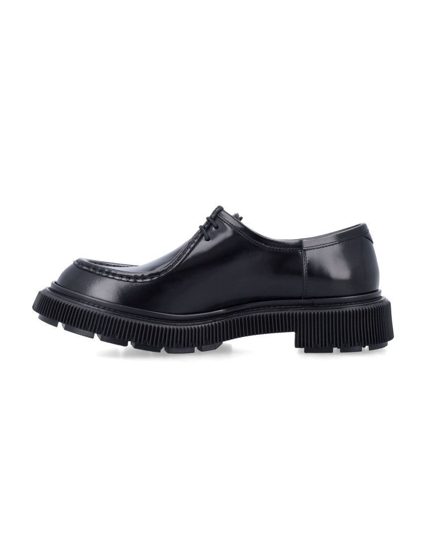 Adieu 212 Polished Black Lace-Up Shoes