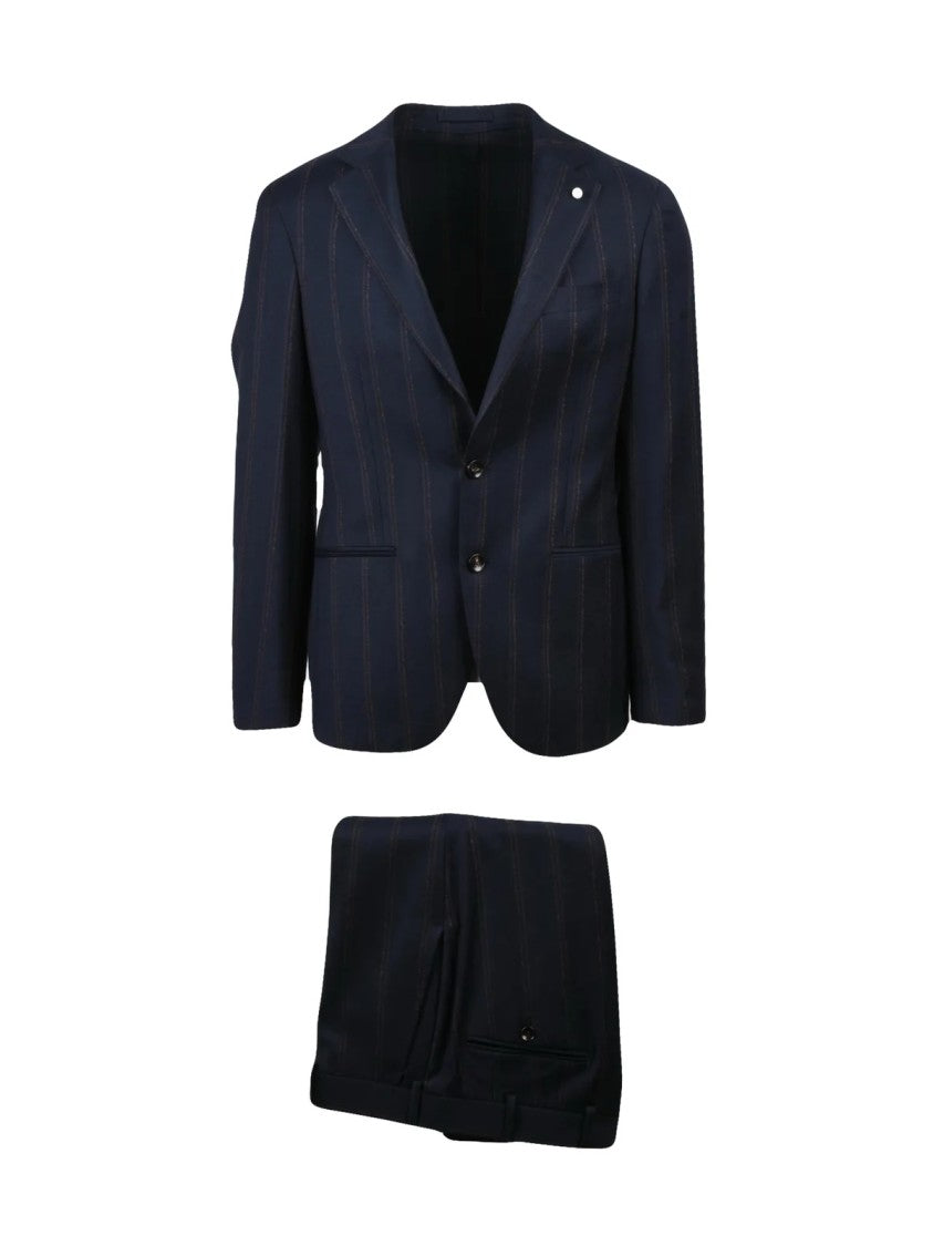 Luigi Bianchi Virgin Wool Stretch Tailored Sartorial Suit With Rounded Jacket