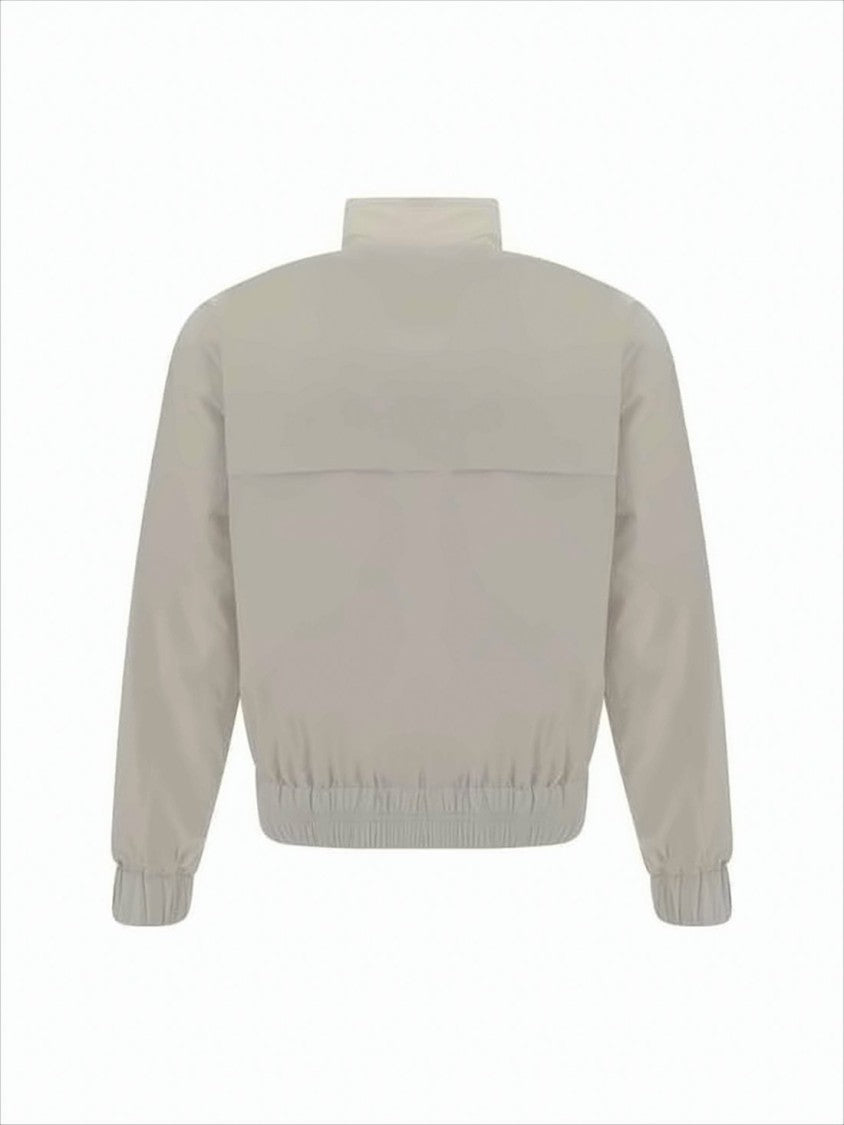 Ami Paris Minimalistic High Collar Casual Jacket With Full Zipper Closure