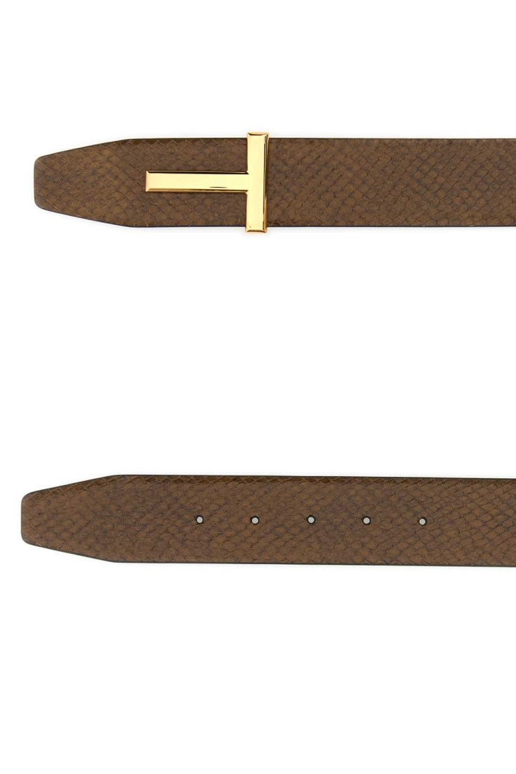 Tom Ford Brown Leather Reversible Belt