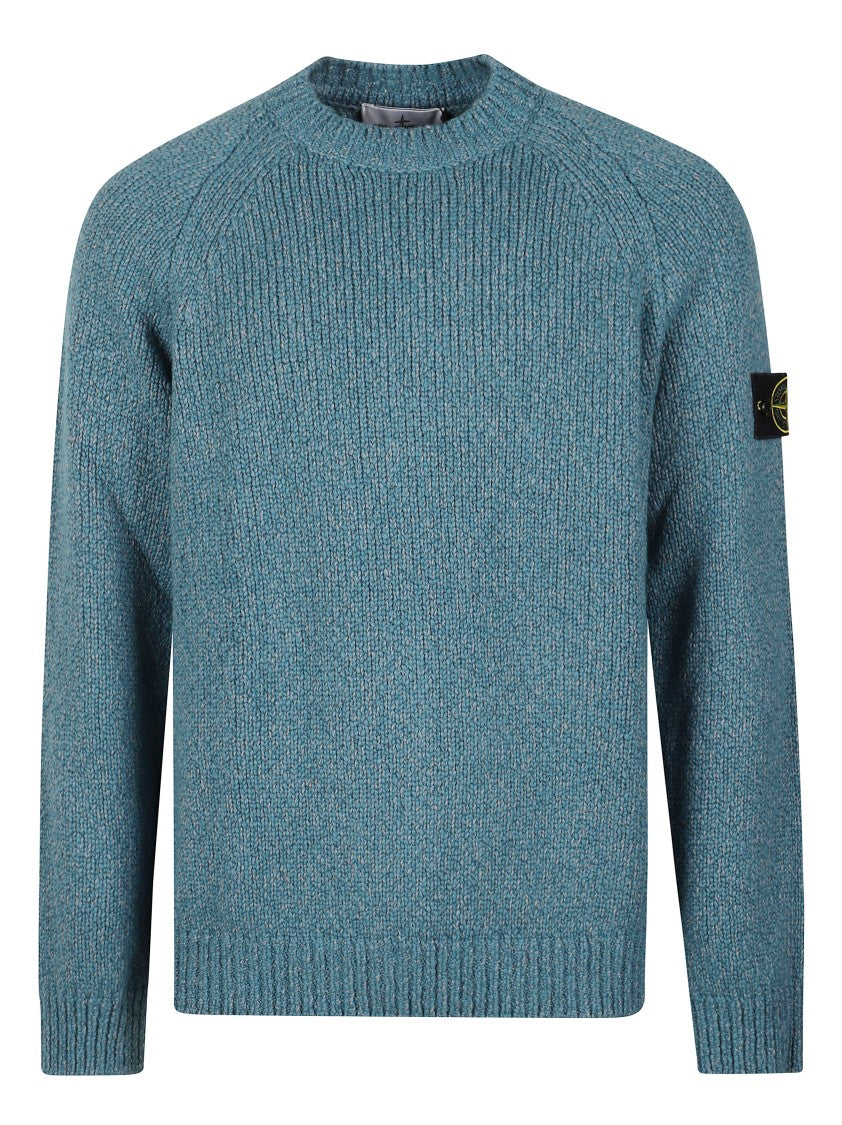 Stone Island Textured Knit Sweater With Crew Neckline