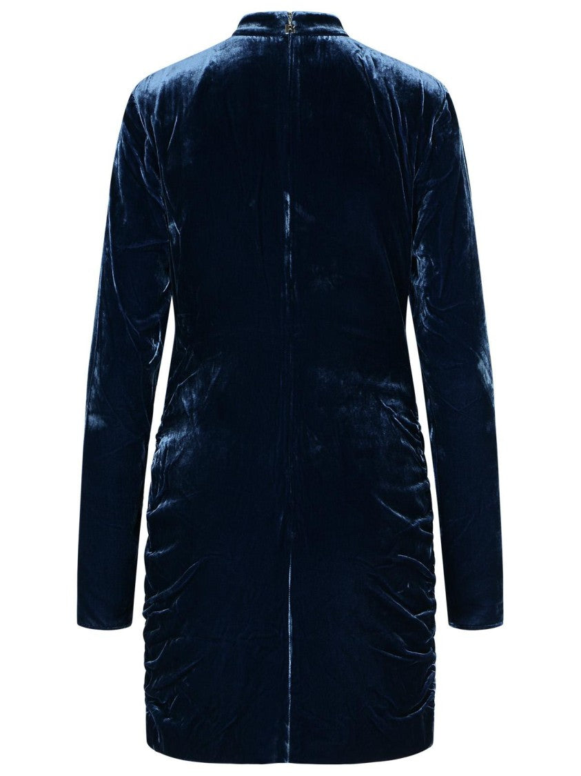 Rotate Vilma' Dress In Blue Silk Blend